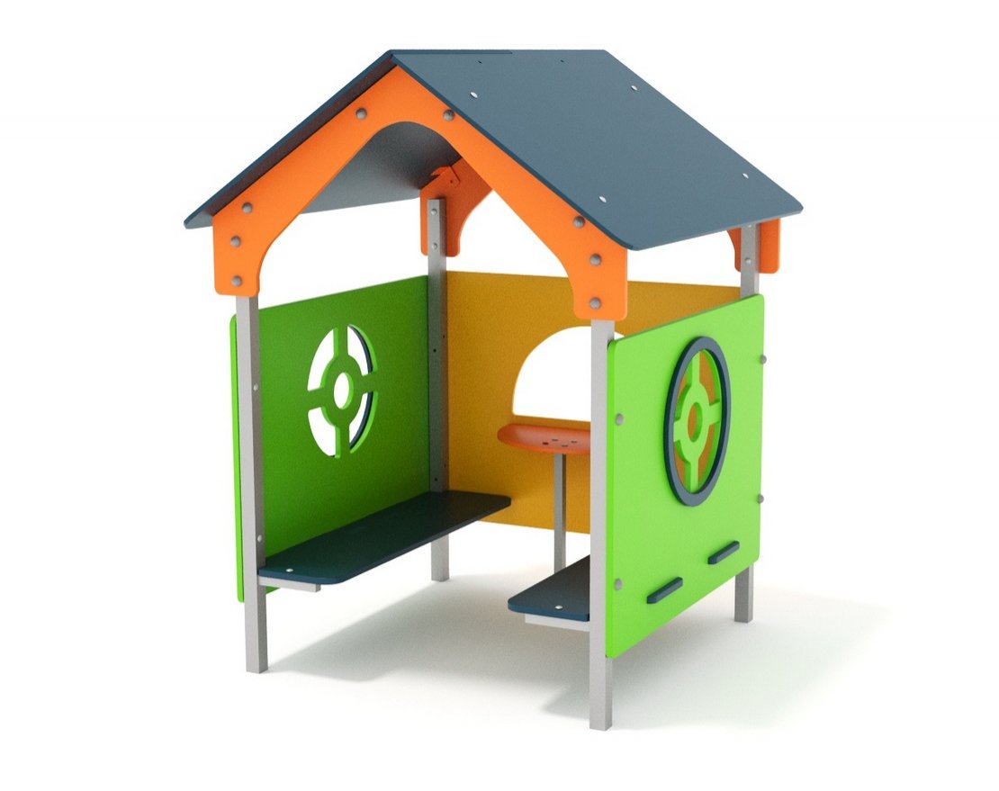 Игровой домик Садовый со столиком и лавочками - вид 3